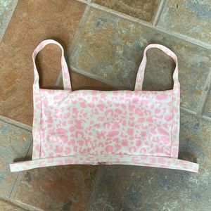 NWOT pink cheetah print bikini top